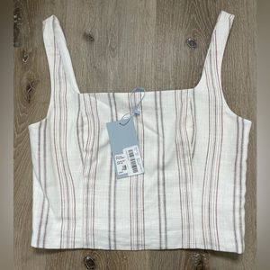 Antonio Melani womens Ivory Crop Top Sz 6